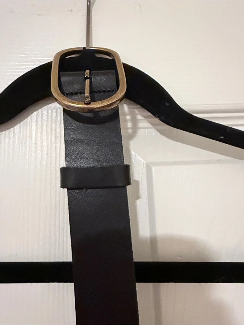 Anthropologie Black Leather Belt
